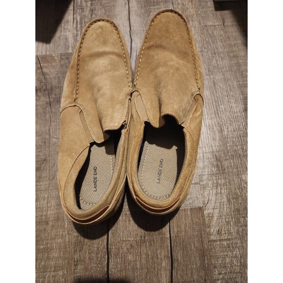 Land's End Mens Suede Shoes Lt Brown 12D - Picture 1 of 5